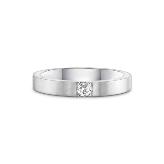 Round Diamond Solitaire Band Ring
