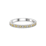 Fancy Light Yellow and White Diamond Band Ring