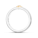 Fancy Vivid Orange Yellow Pear Diamond Solitaire Band Ring 