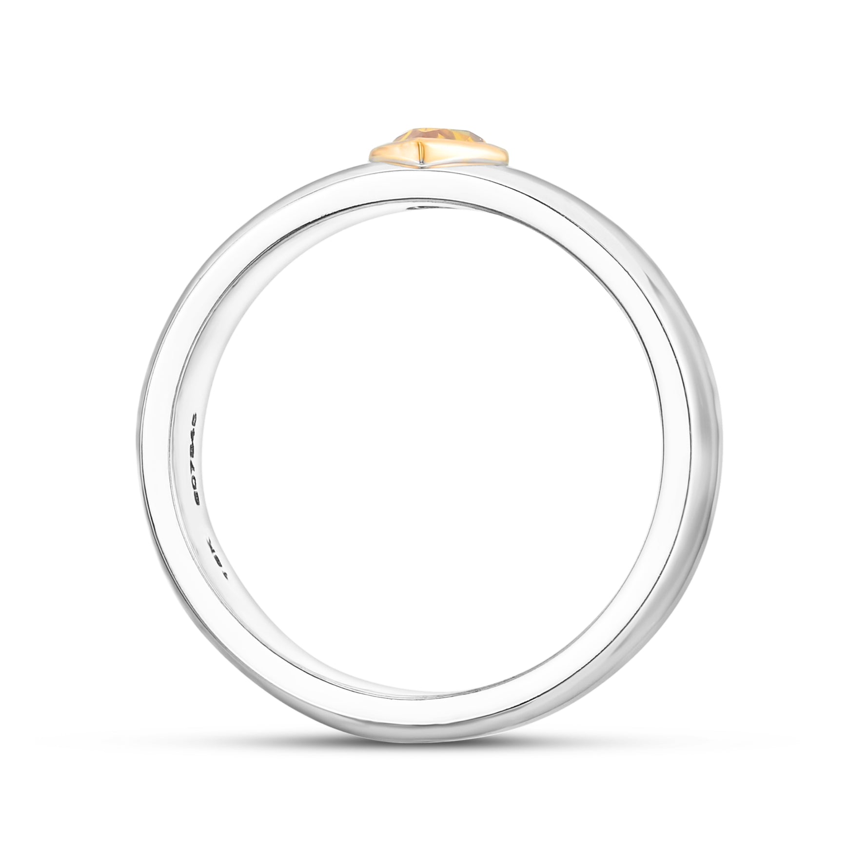 Fancy Vivid Orange Yellow Pear Diamond Solitaire Band Ring 