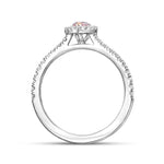  Fancy Intense Pink Pear Diamond Halo Ring