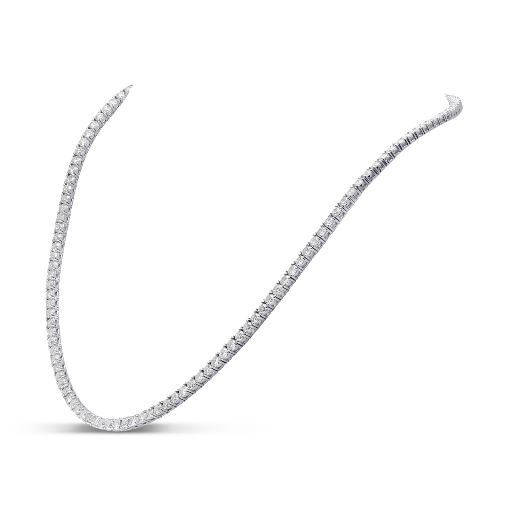 White Diamond Tennis Necklace