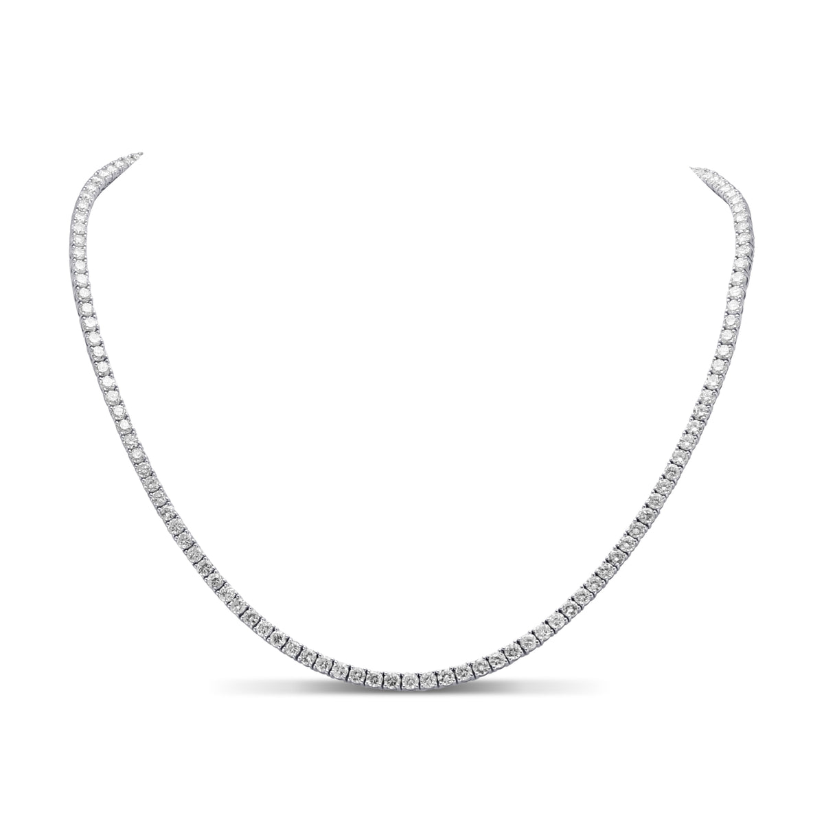 White Diamond Tennis Necklace