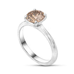 Fancy Brown Round Solitaire Diamond Ring