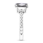 Fancy Black Cushion & Trapezoid Diamond Side-Stone Ring