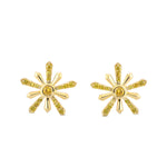 Fancy Vivid Yellow Round Diamond Stud Earrings
