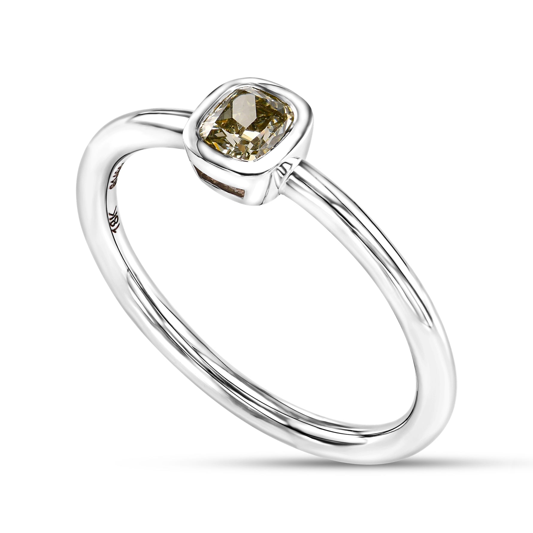 Chameleon Cushion Diamond Solitaire Ring