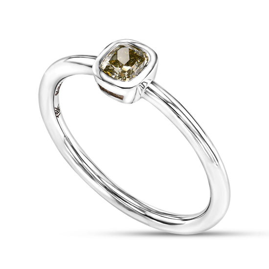 Chameleon Cushion Diamond Solitaire Ring