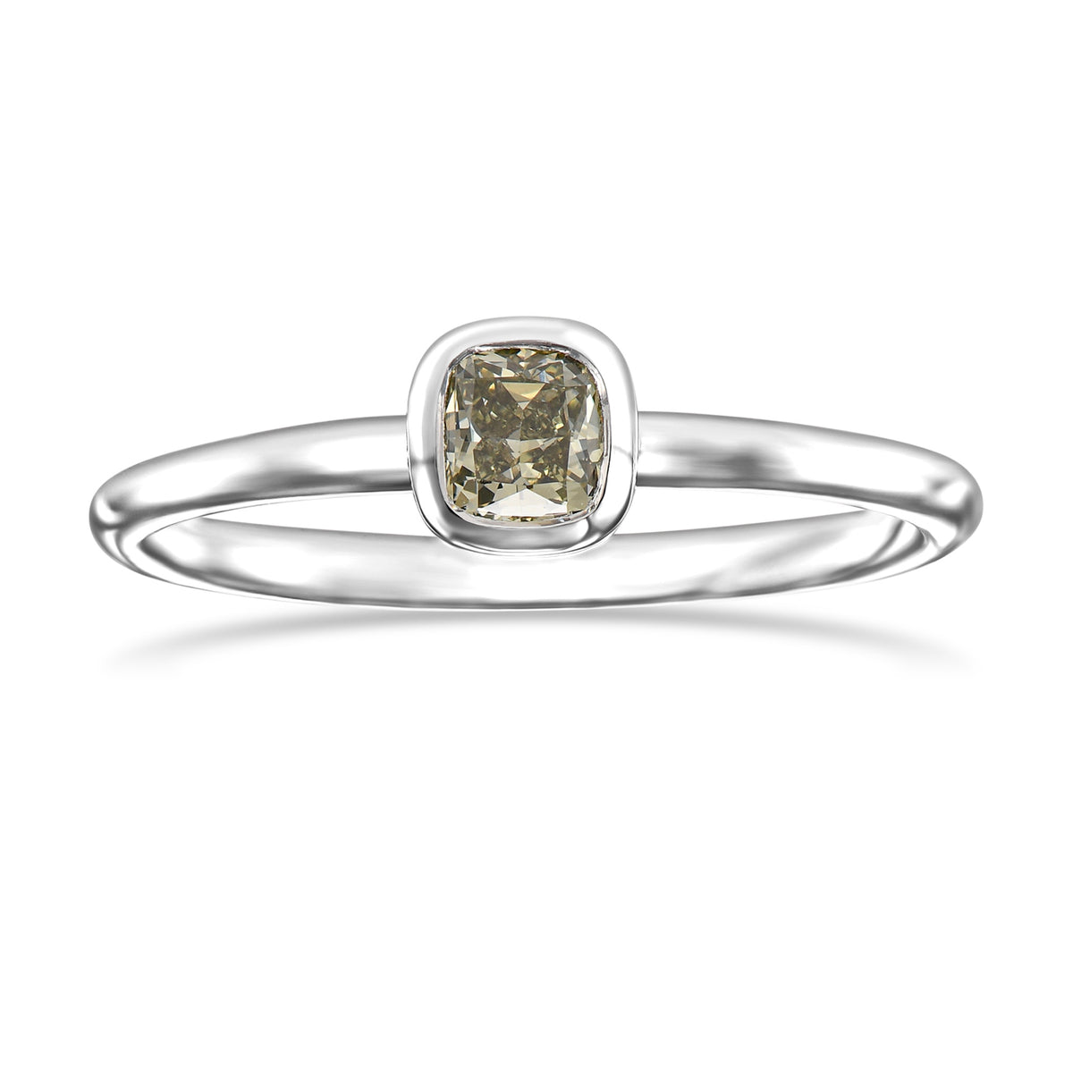 Chameleon Cushion Diamond Solitaire Ring