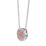 Fancy Light Pink Cushion Diamond Halo Pendant