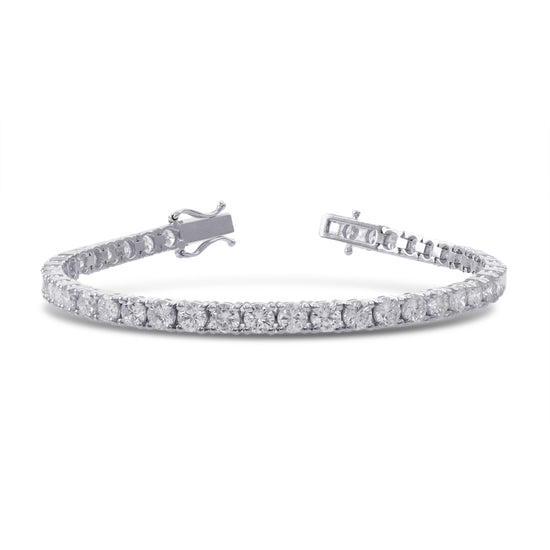 Colorless Round Brilliant Diamond Tennis Bracelet