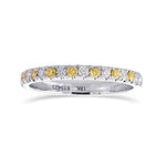 Fancy Intense Yellow and White Diamond Band Ring