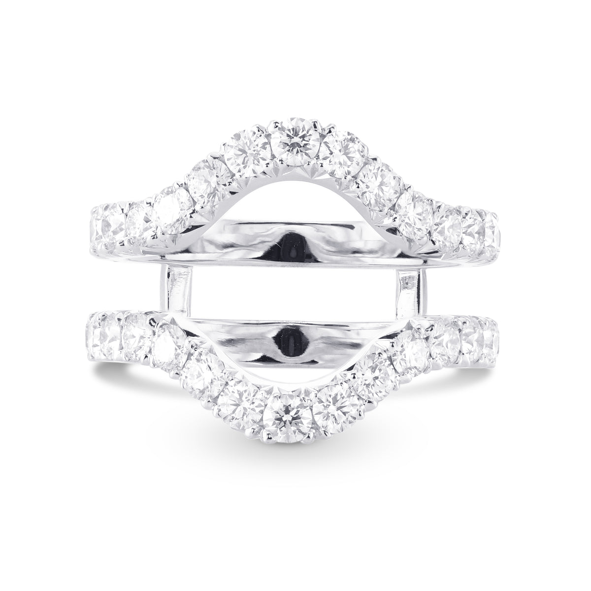 Contoured Diamond Wedding (Jacket) Ring