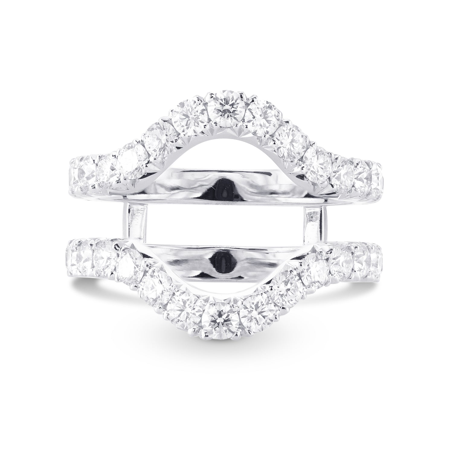 Contoured Diamond Wedding (Jacket) Ring