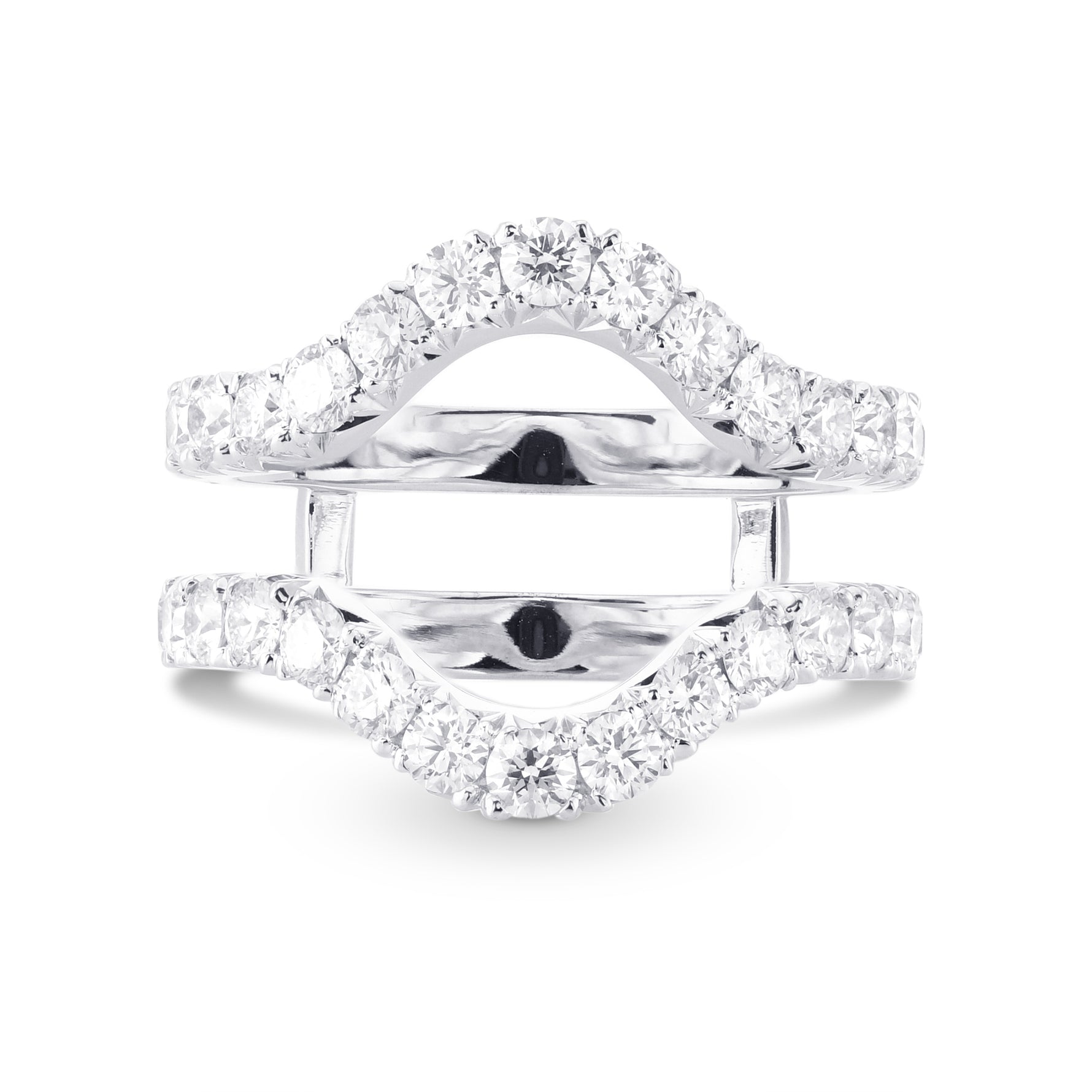 Contoured Diamond Wedding (Jacket) Ring