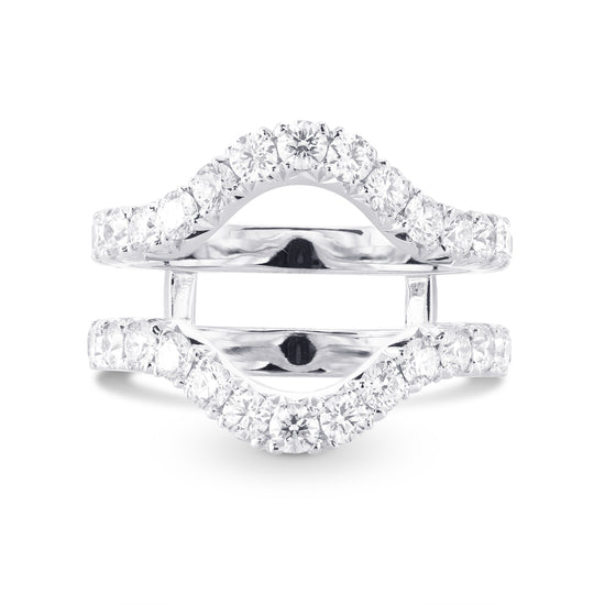 Contoured Diamond Wedding (Jacket) Ring