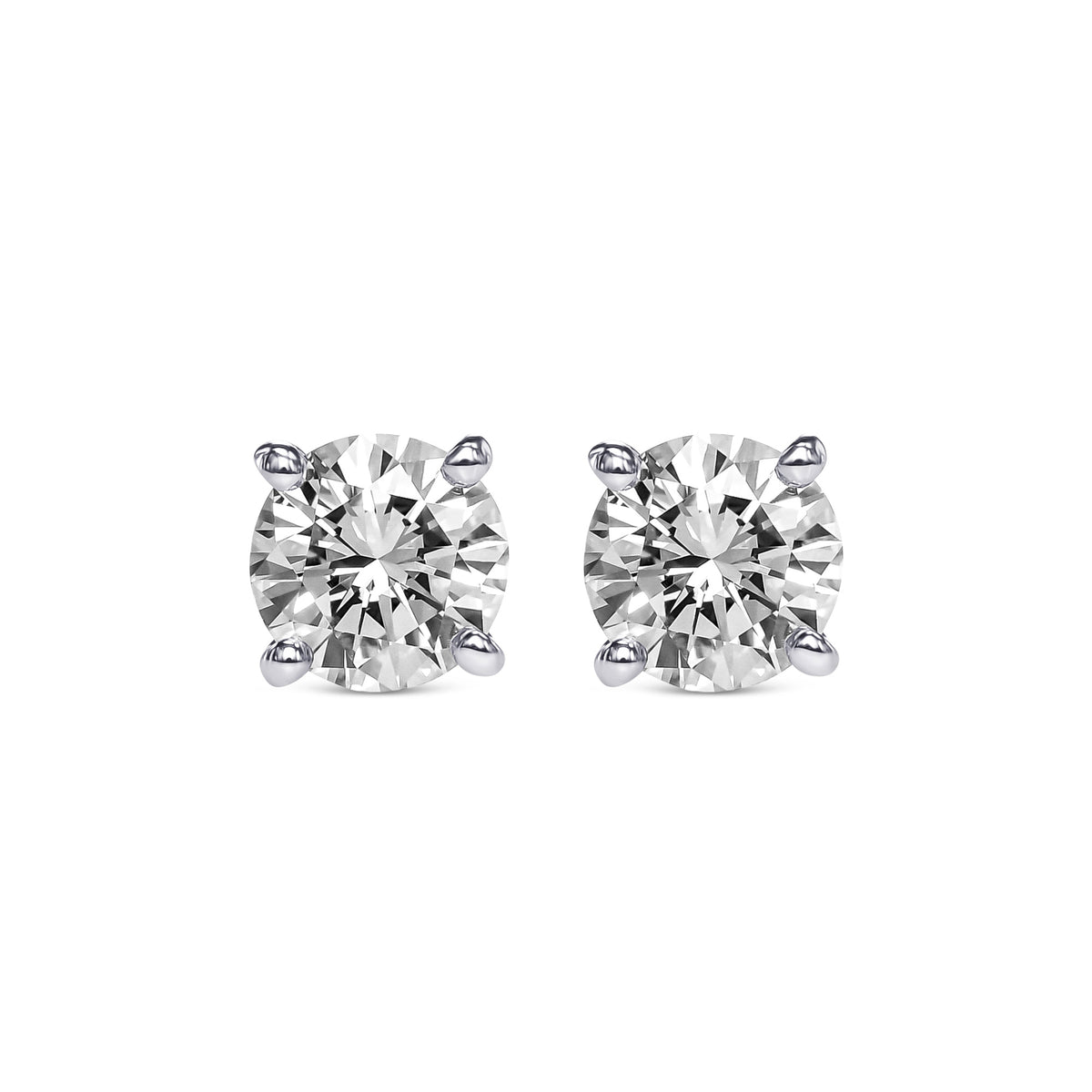 Round Brilliant Diamond Stud Earrings