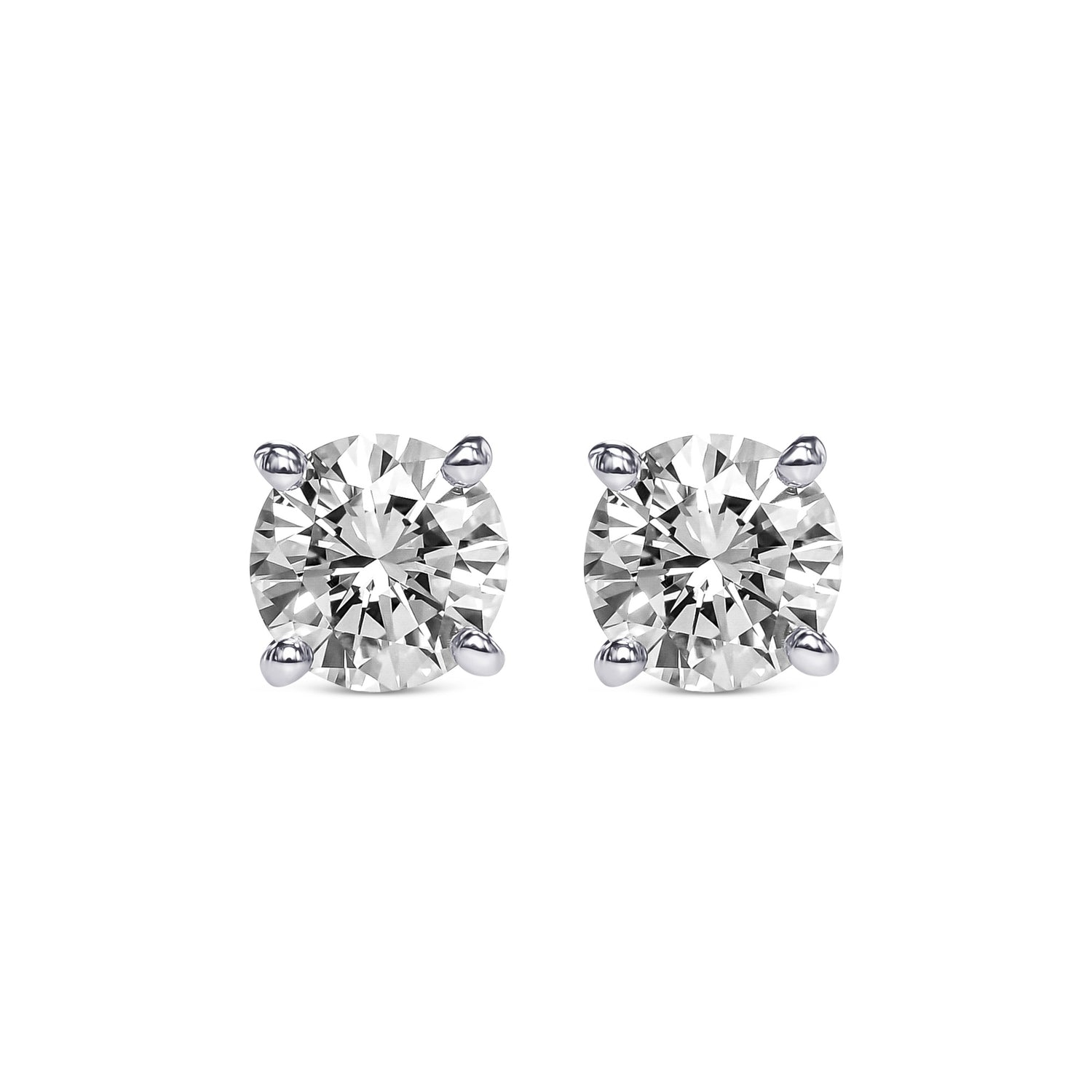 Round Brilliant Diamond Stud Earrings
