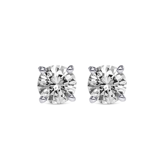 Round Brilliant Diamond Stud Earrings
