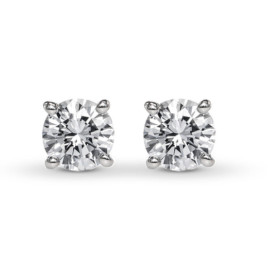 Round Brilliant Diamond Stud Earrings