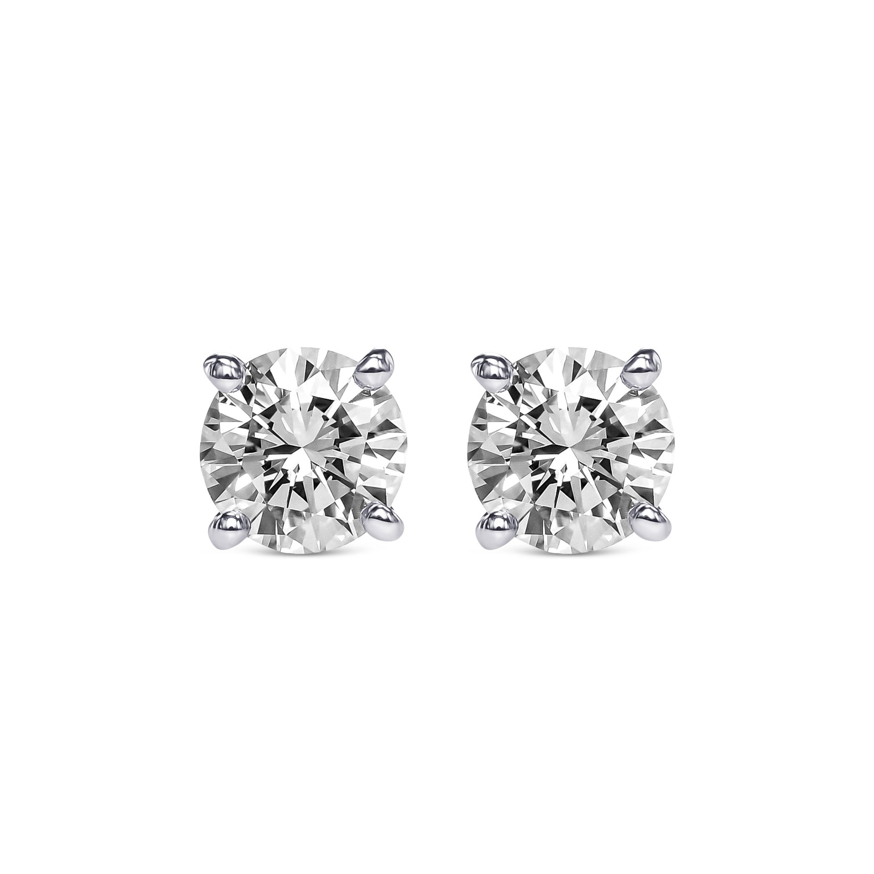 Round Brilliant Diamond Stud Earrings