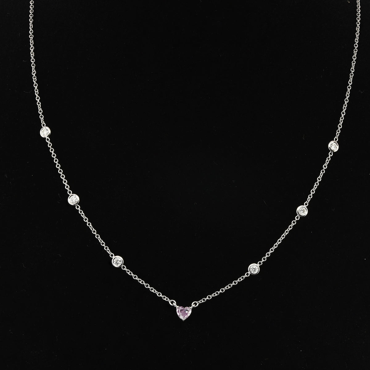 Fancy Intense Pinkish Purple Heart Diamond Pendant