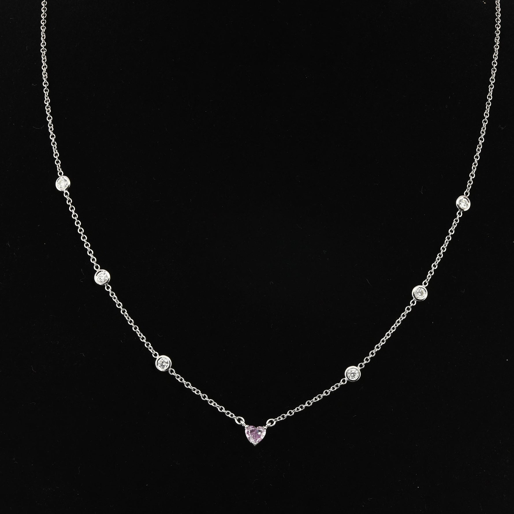 Fancy Intense Pinkish Purple Heart Diamond Pendant