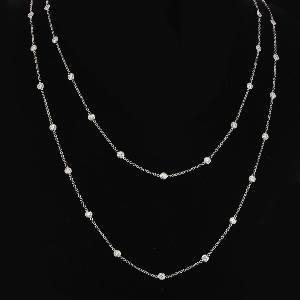 Diamond Bezel Necklace