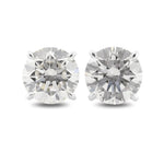 Colorless Round Brilliant Diamond Four Prong Basket Stud Earrings