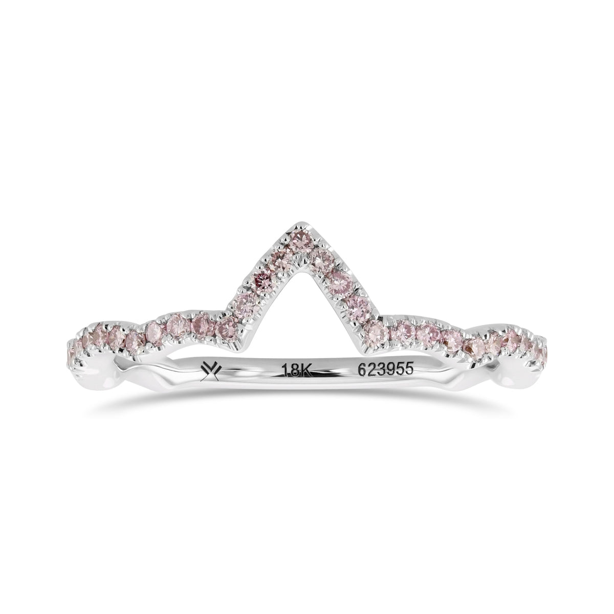 Pink Pear Sapphire & Pink Diamond Engagement Wedding Ring Set