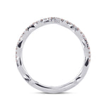 Pink Pear Sapphire & Pink Diamond Engagement Wedding Ring Set