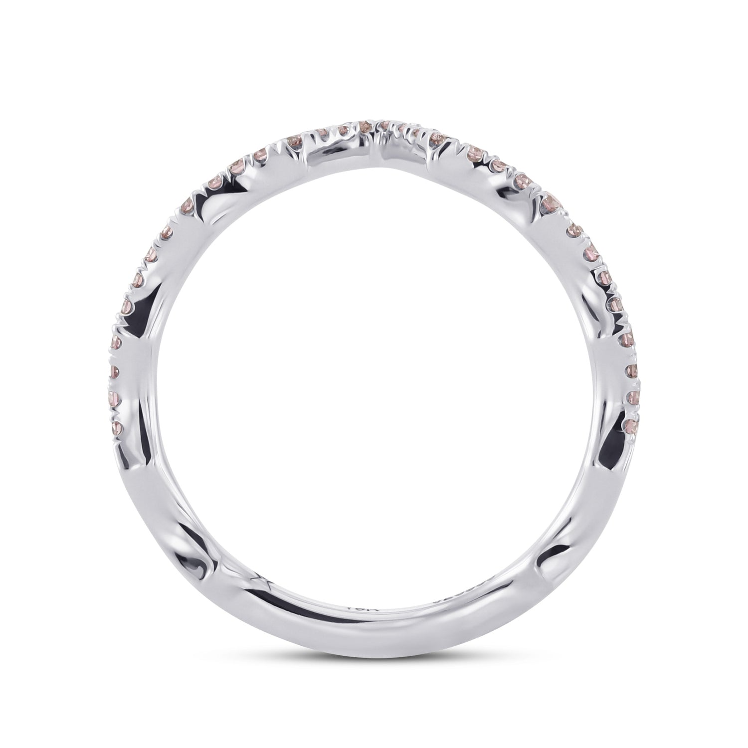 Pink Pear Sapphire & Pink Diamond Engagement Wedding Ring Set