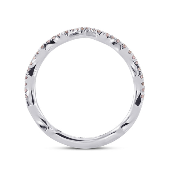 Pink Pear Sapphire & Pink Diamond Engagement Wedding Ring Set