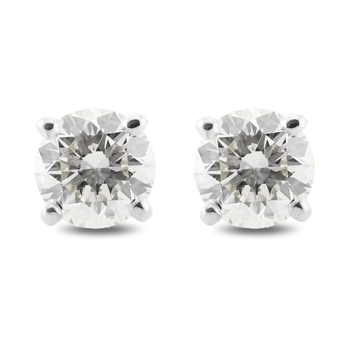 Round Brilliant Stud Diamond Earrings