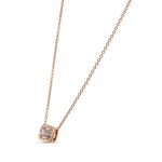 Fancy Light Gray Cushion Solitaire Diamond Pendant