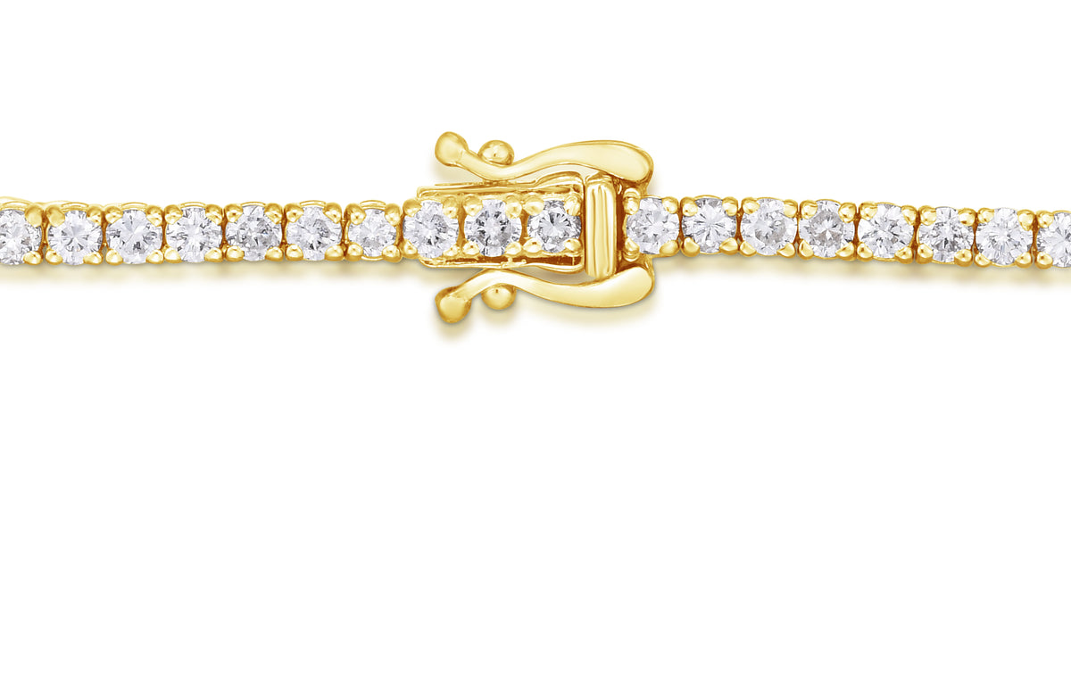 Colorless Round Brilliant Diamond Tennis Bracelet