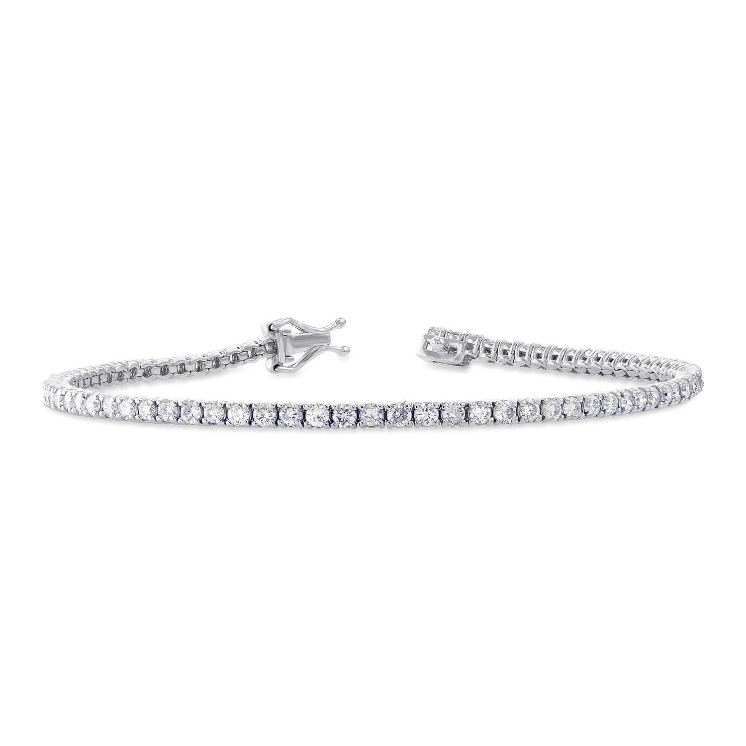 Colorless Round Brilliant Diamond Tennis Bracelet