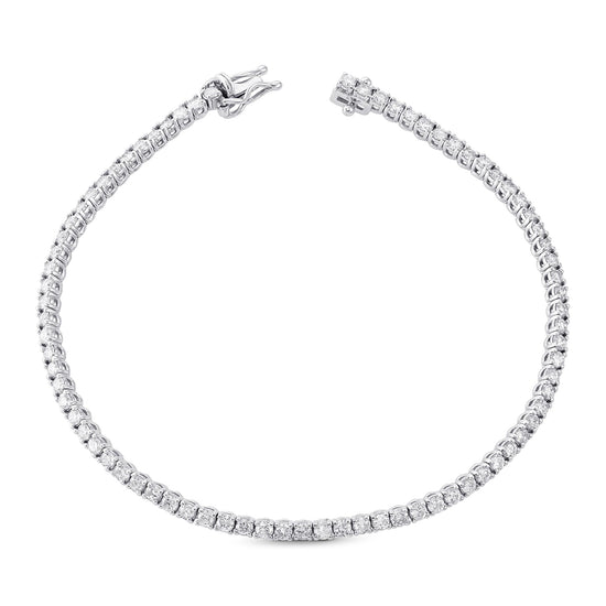 Colorless Round Brilliant Diamond Tennis Bracelet