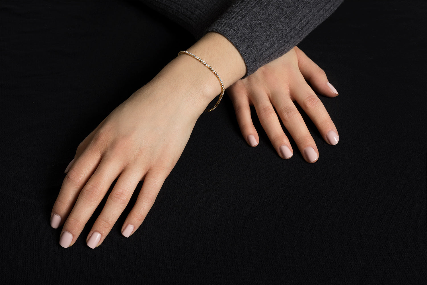 Colorless Round Brilliant Diamond Tennis Bracelet