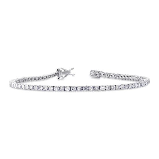 Colorless Round Brilliant Diamond Tennis Bracelet