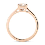 Fancy Light Brown Princess Solitaire Diamond Ring
