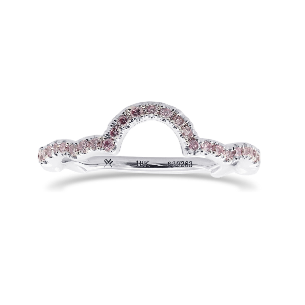 Fancy Pink Diamond Contoured Wedding Band