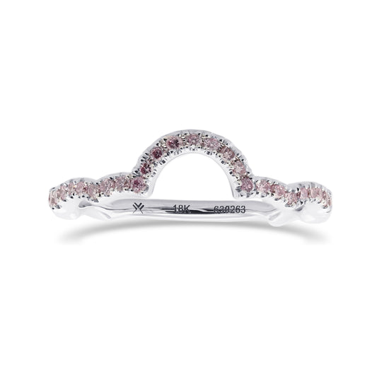 Fancy Pink Diamond Contoured Wedding Band