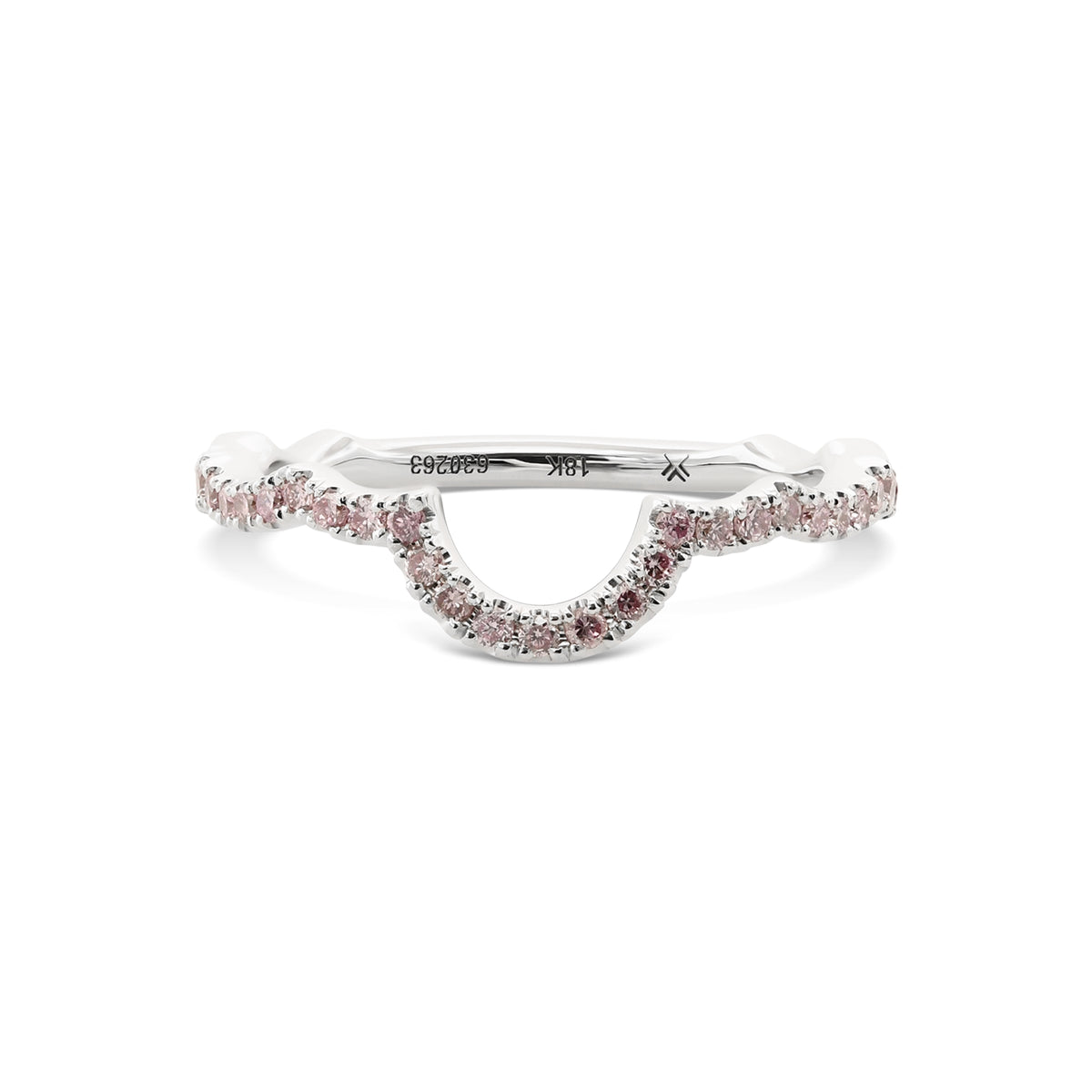 Fancy Pink Diamond Contoured Wedding Band