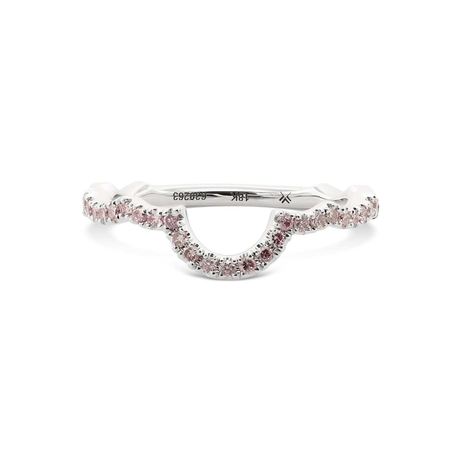 Fancy Pink Diamond Contoured Wedding Band