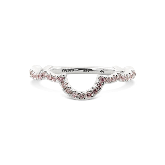 Fancy Pink Diamond Contoured Wedding Band