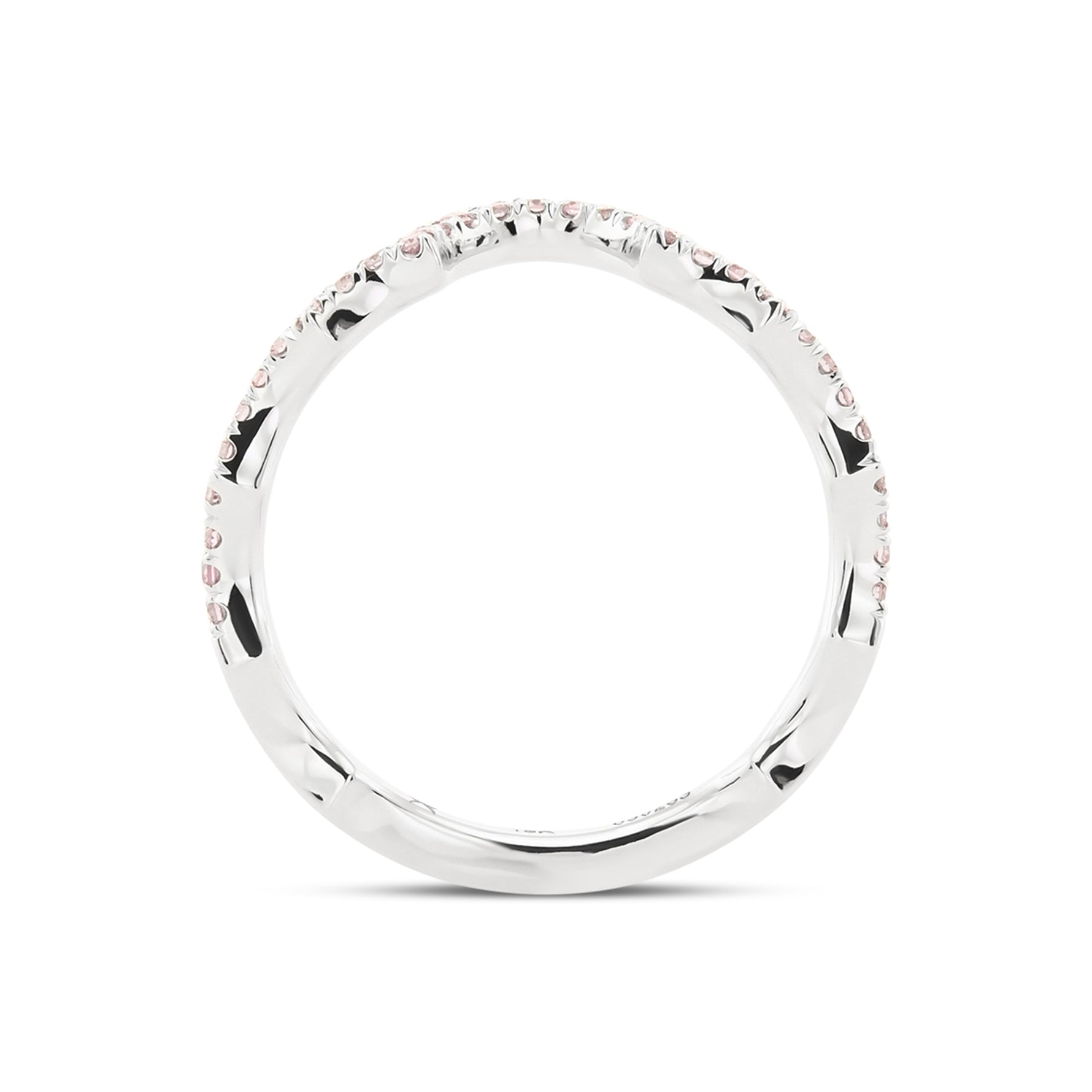 Fancy Pink Diamond Contoured Wedding Band