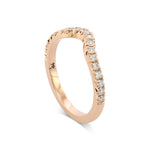 Contoured Diamond Wedding Band