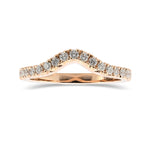 Contoured Diamond Wedding Band