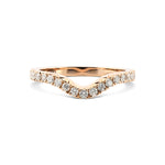Contoured Diamond Wedding Band